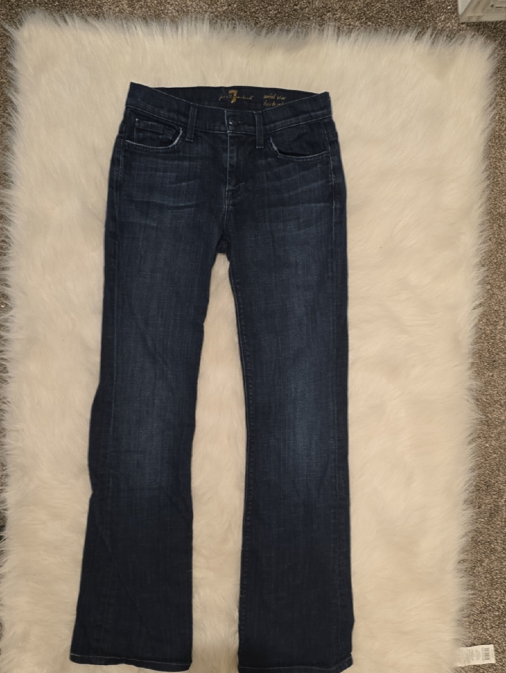 7 For All Mankind Dark Blue Bootcut Jeans
